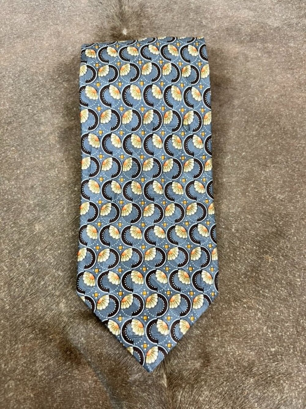 Ermenegildo Zegna Daisies Silk Tie Floral Made in Italy